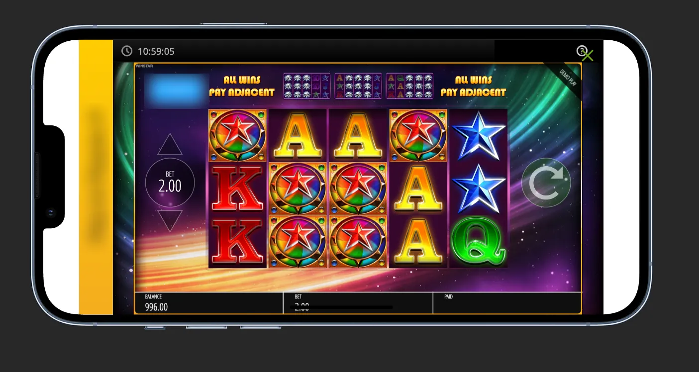 Winstar Slot Mobile 3 Background Image