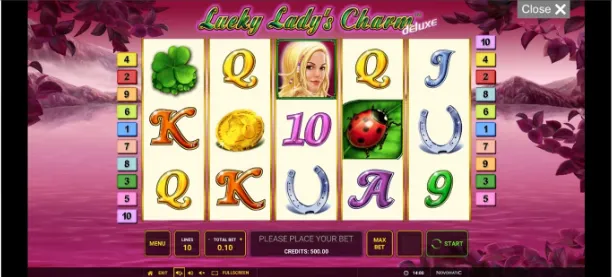 Lucky Lady's Charm Deluxe Slot Mobile 2 Background Image