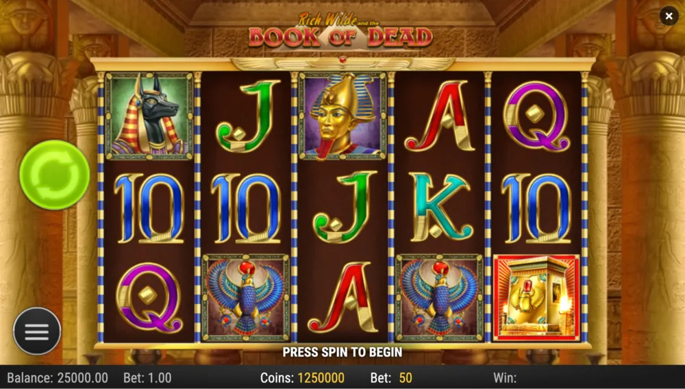 Book Of Dead Slot Mobile 3 Background Image