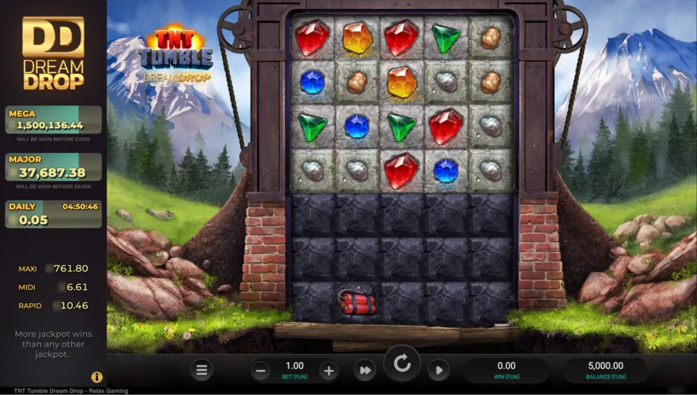 TNT Tumble: Dream Drop Background Image