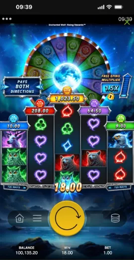 Enchanted Wolf Rising Rewards Slot Mobile 1 Background Image