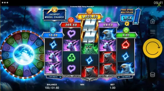 Enchanted Wolf Rising Rewards Slot Mobile 2 Background Image