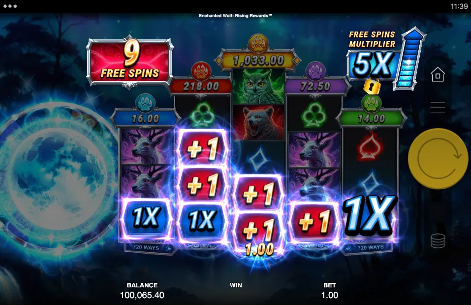 Enchanted Wolf Rising Rewards Slot Free Spins 1 Background Image