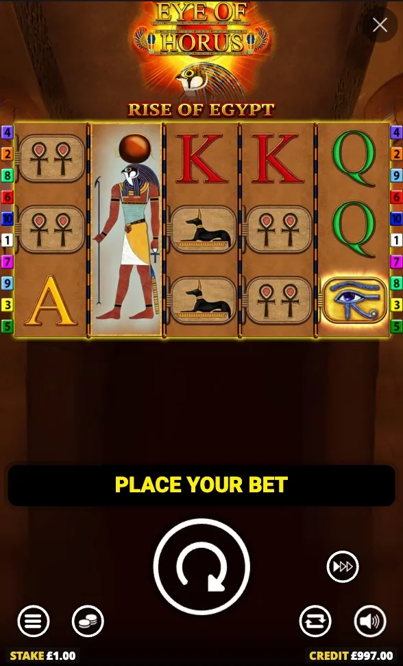 Eye Of Horus Rise Of Egypt Slot Mobile 2 Background Image