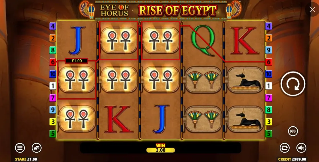 Eye Of Horus Rise Of Egypt Slot Mobile 3 Background Image