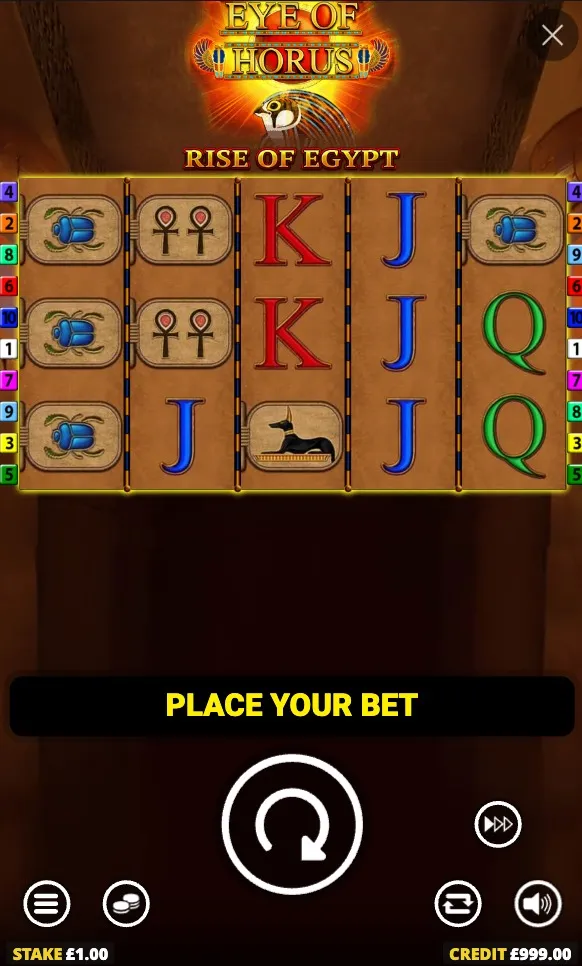Eye Of Horus Rise Of Egypt Slot Mobile 1 Background Image