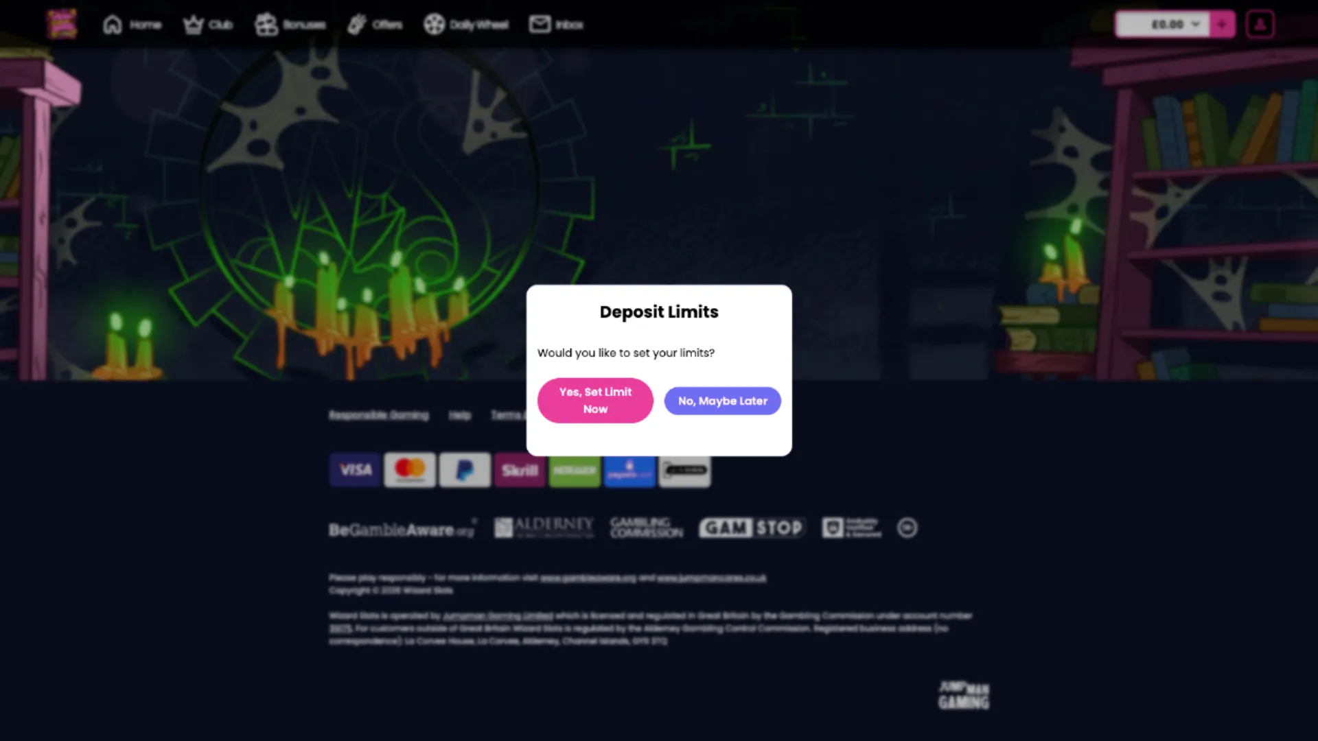 Wizard Slots Casino How To Sign Up Step 4 Background Image