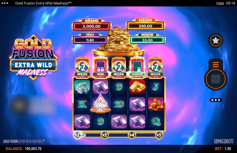 Gold Fusion Extra Wild Madness Slot Trigger Symbol Background Image