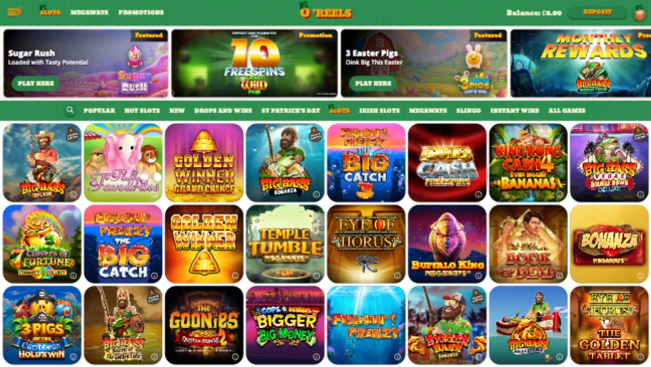 O'Reels casino games and software providers
