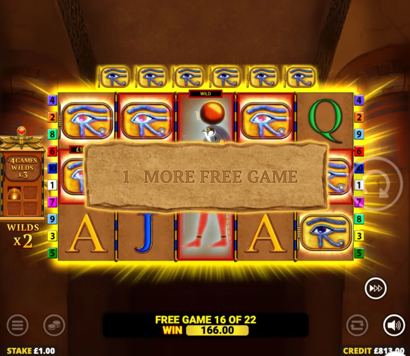 Eye of Horus Rise of Egypt Slot Free Spins