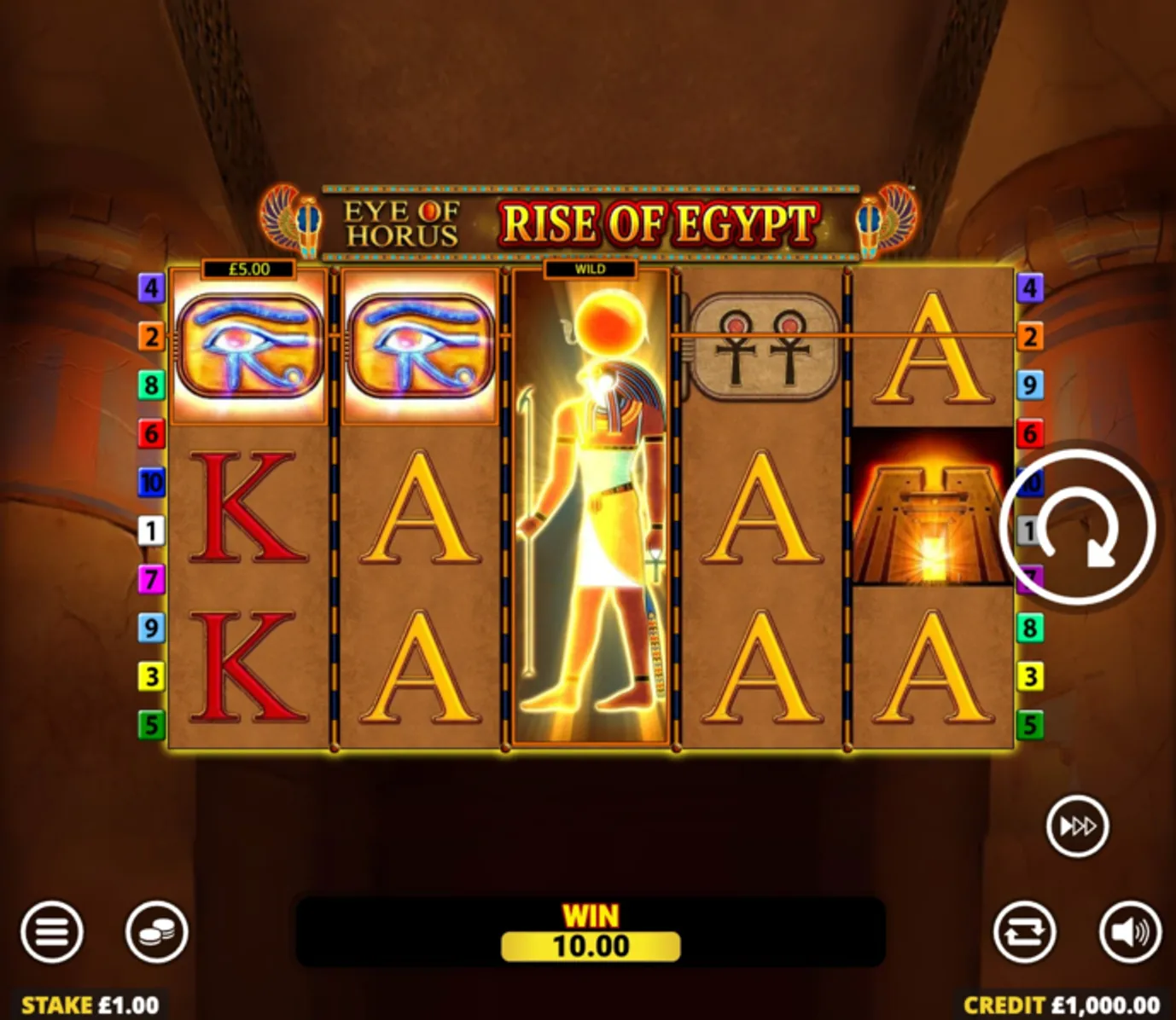 Eye of Horus Rise of Egypt Slot Theme