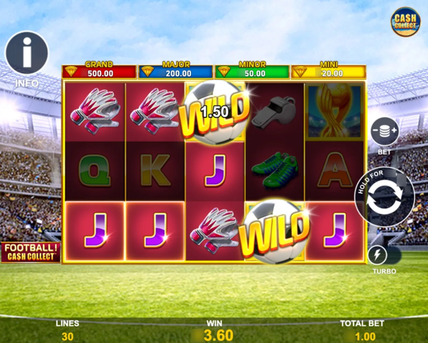 Football Cash Collect Slot Testing