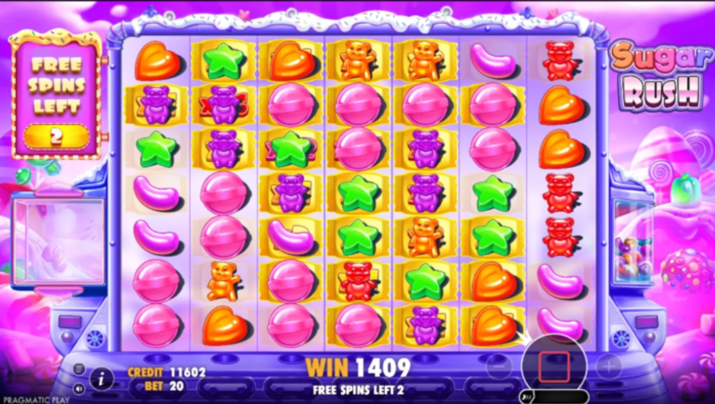 SugarRush Slot Free Spins