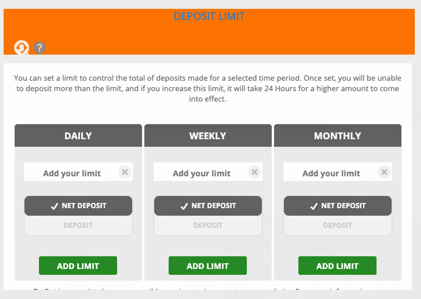 Responsible gambling tools