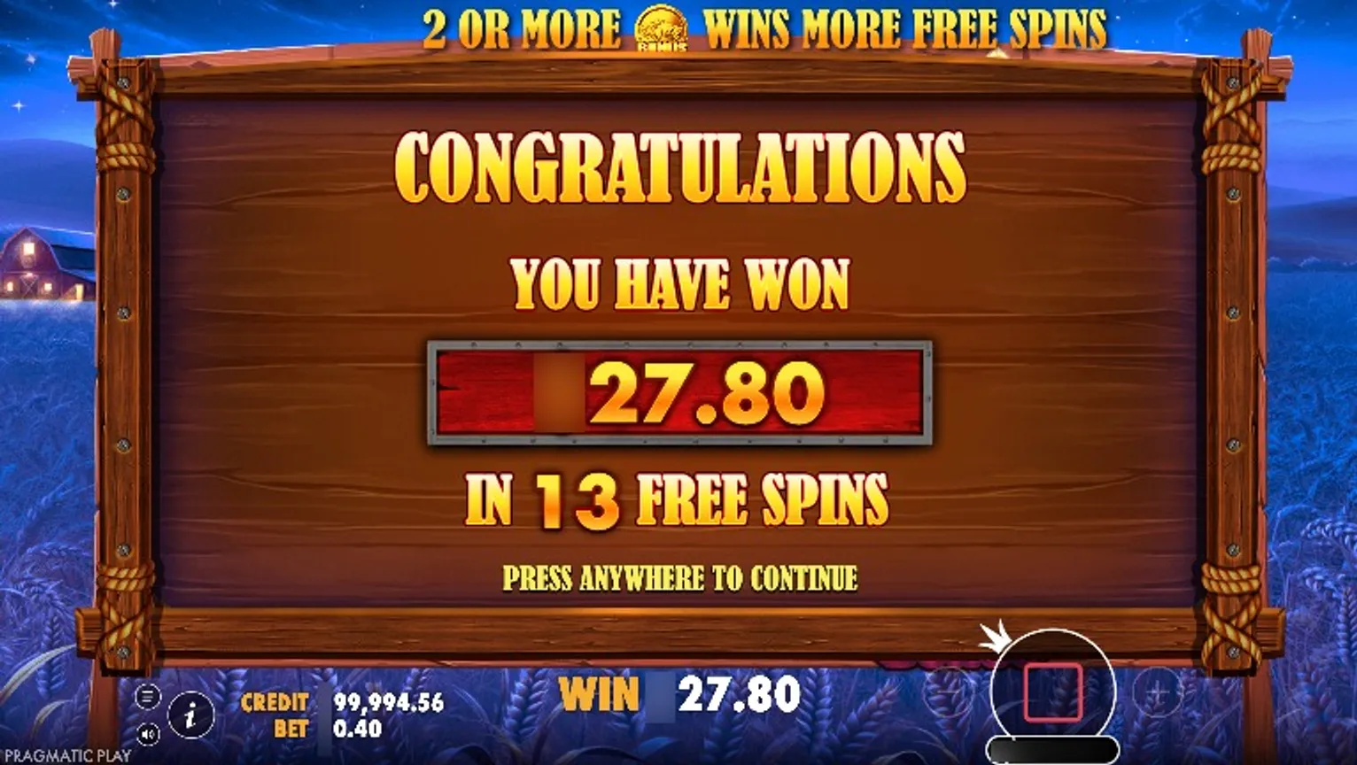 Buffalo King Slot Testing