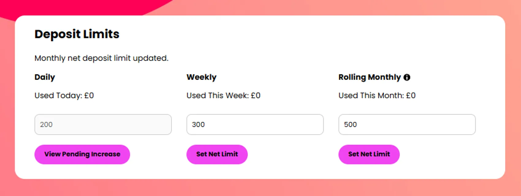 Slots Baby casino deposit limits