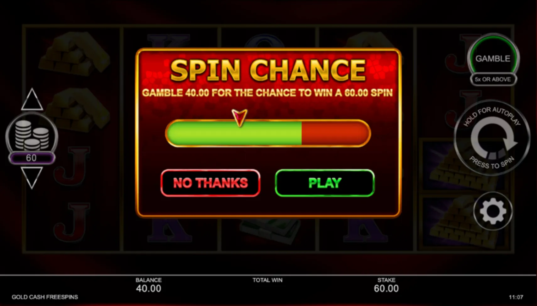 Gold cash free spins slot spin chance