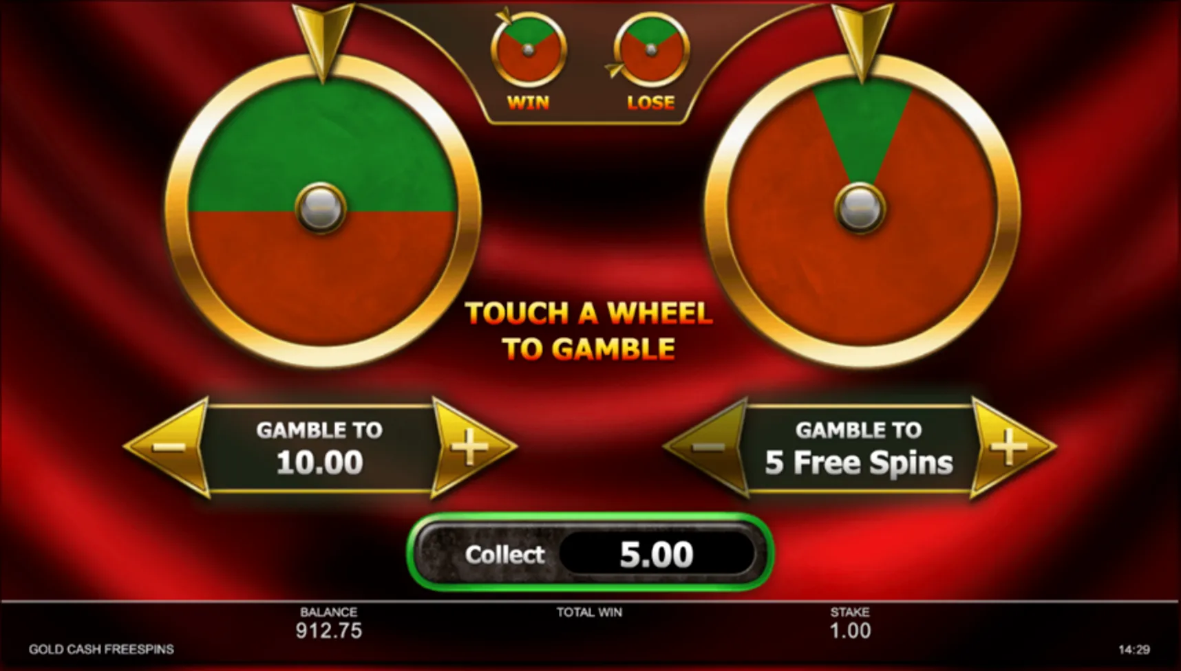 Gold cash free spins slot gamble feature