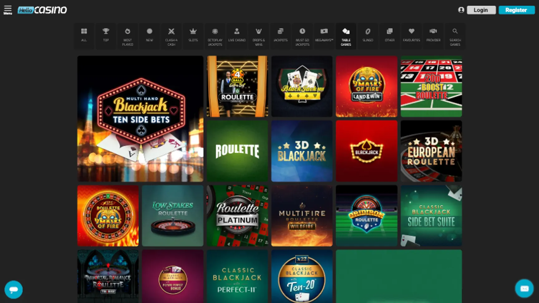 Hello Casino Table Games
