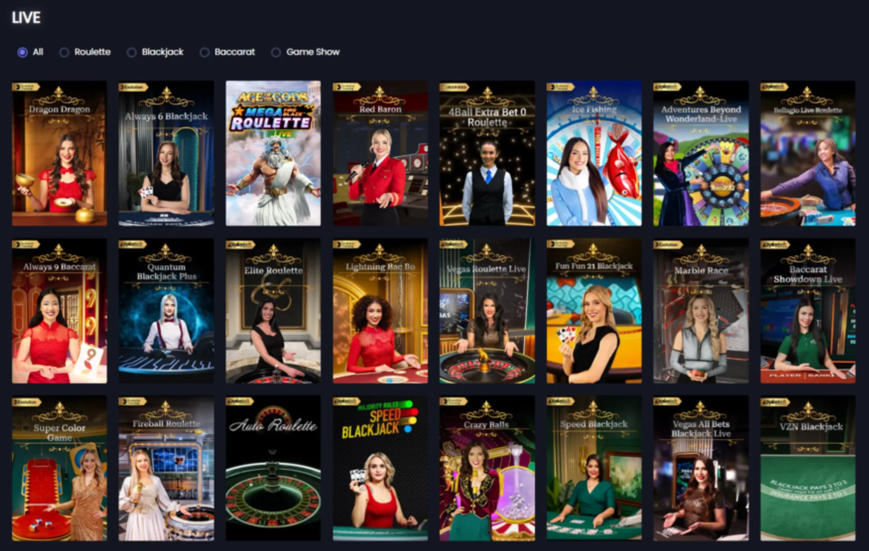 BetStorm Casino Live Games