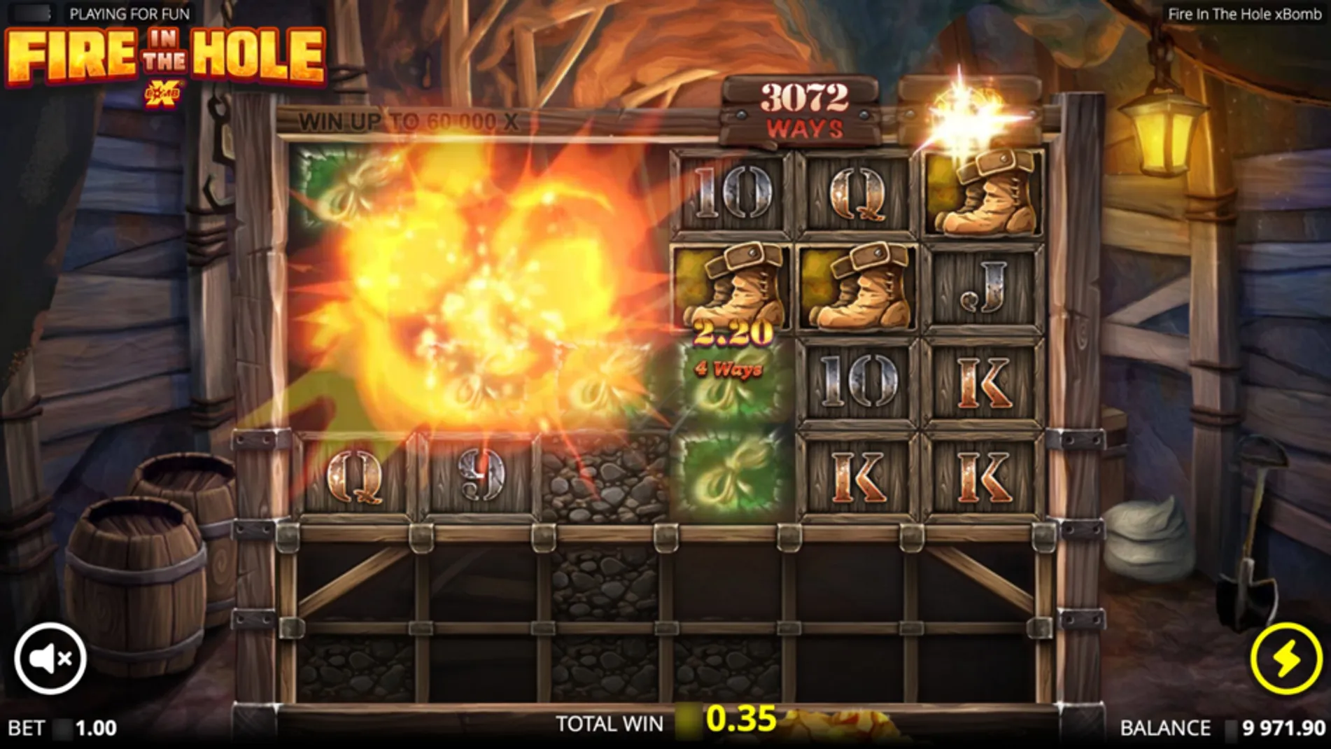 Fire in the Hole Slot Graphics
