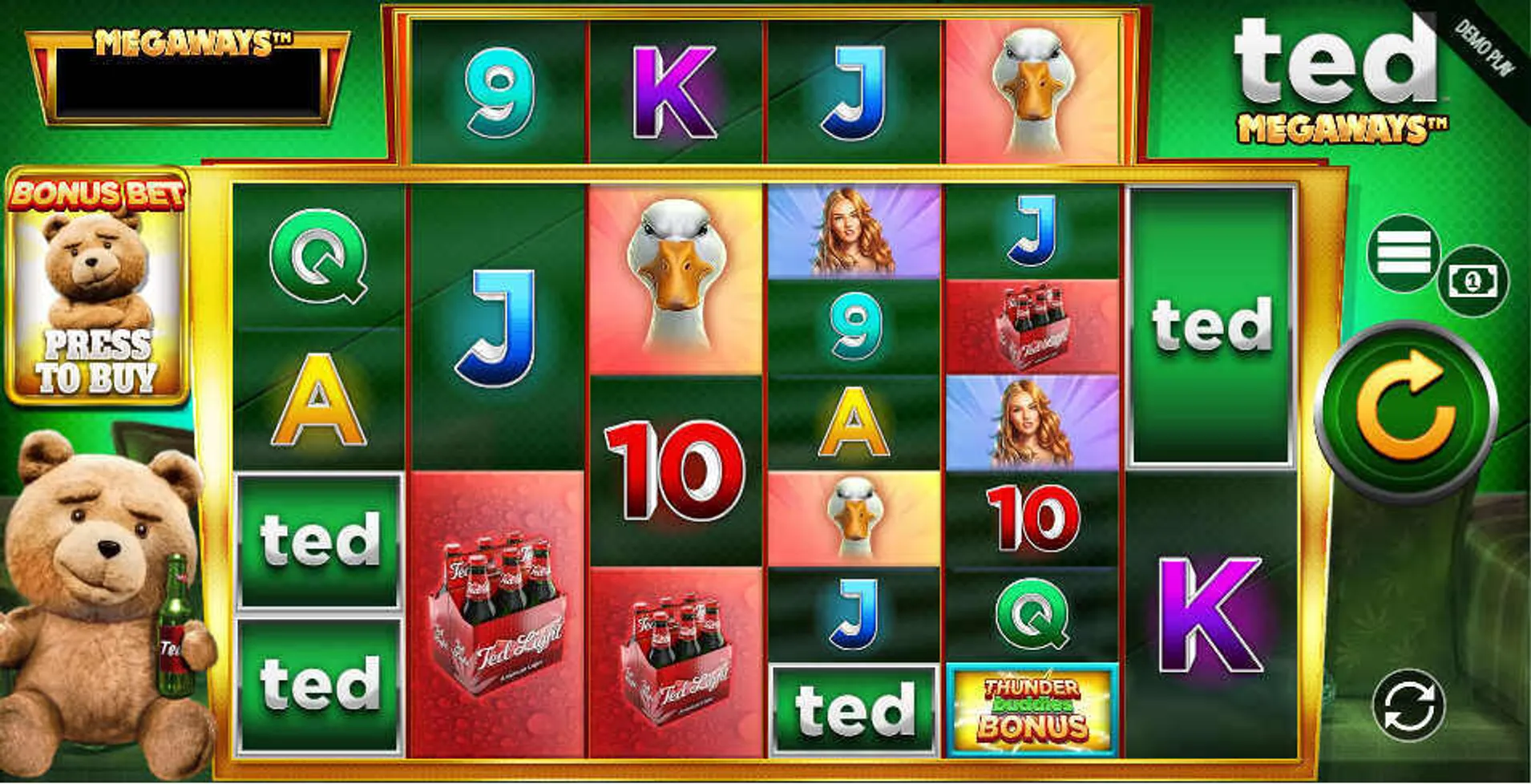 Theme and story of the Ted Megaways slot