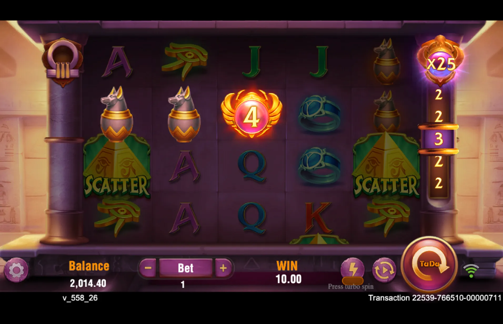 Rise of Egypt Slot Testing