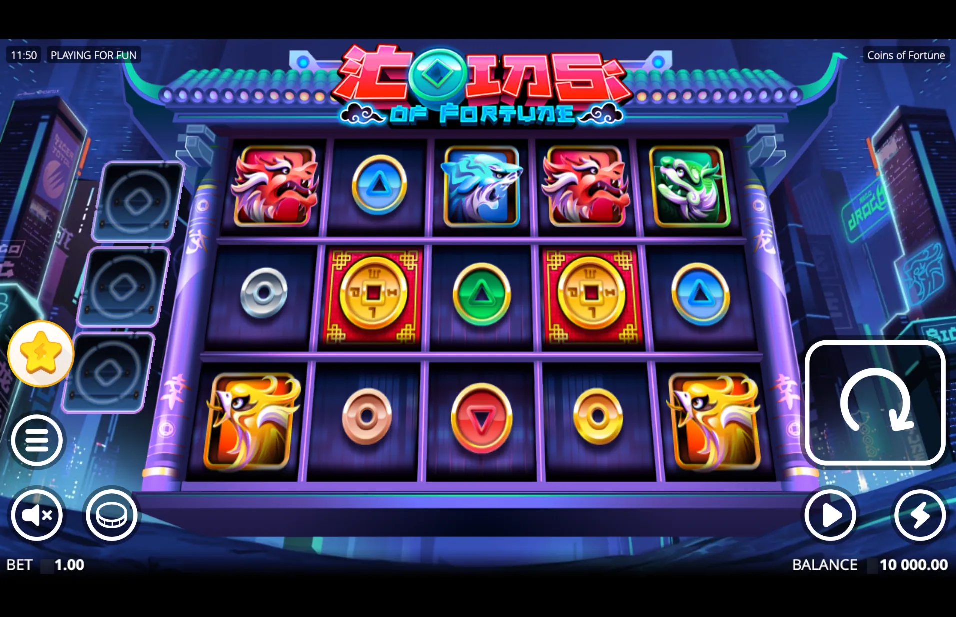 Coins of Fortune Slot Theme