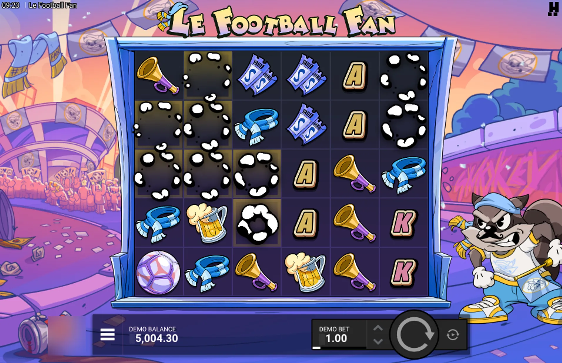 Le Football Fan Slot Cascading Reels