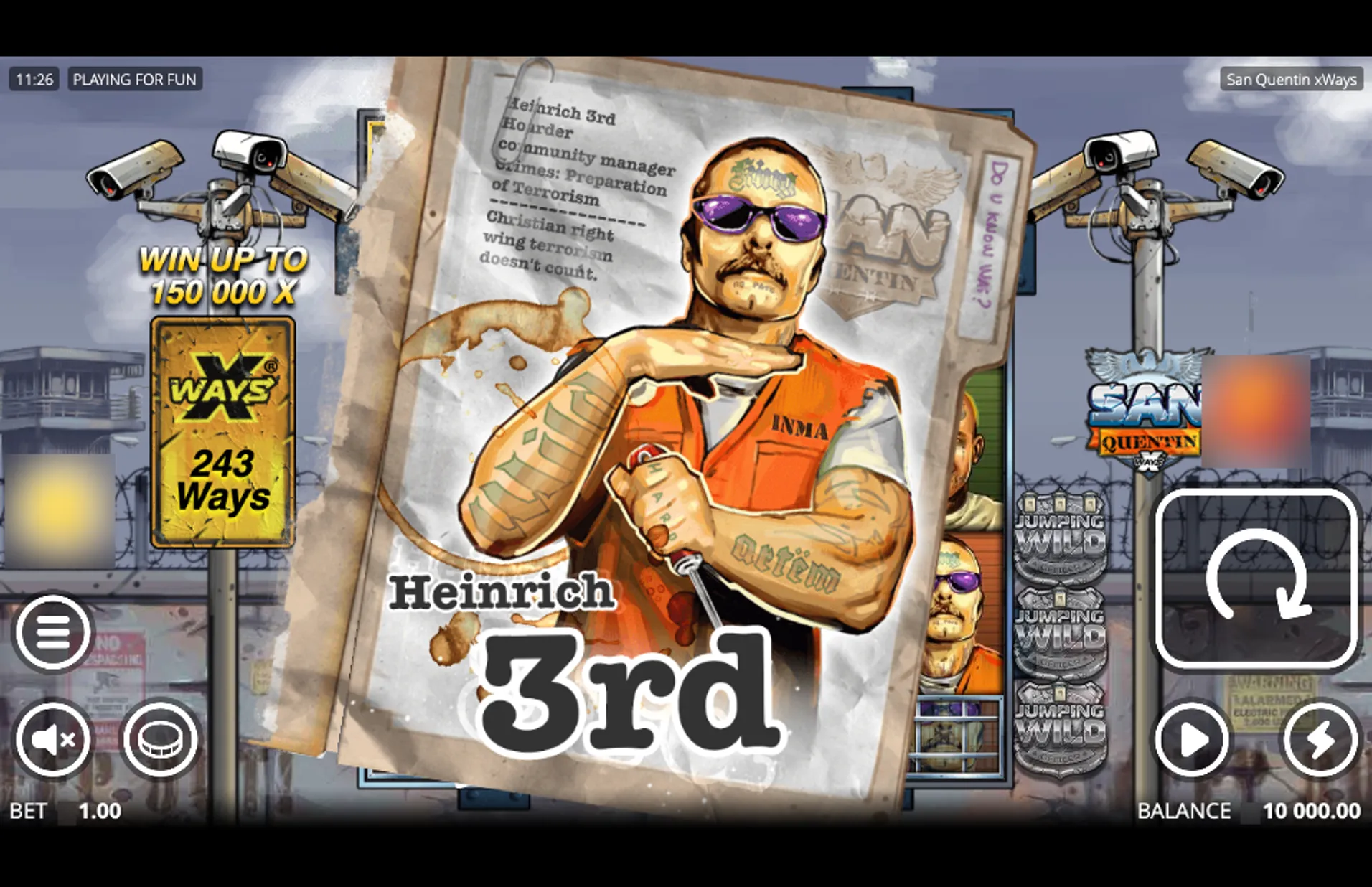 San Quentin Slot Theme