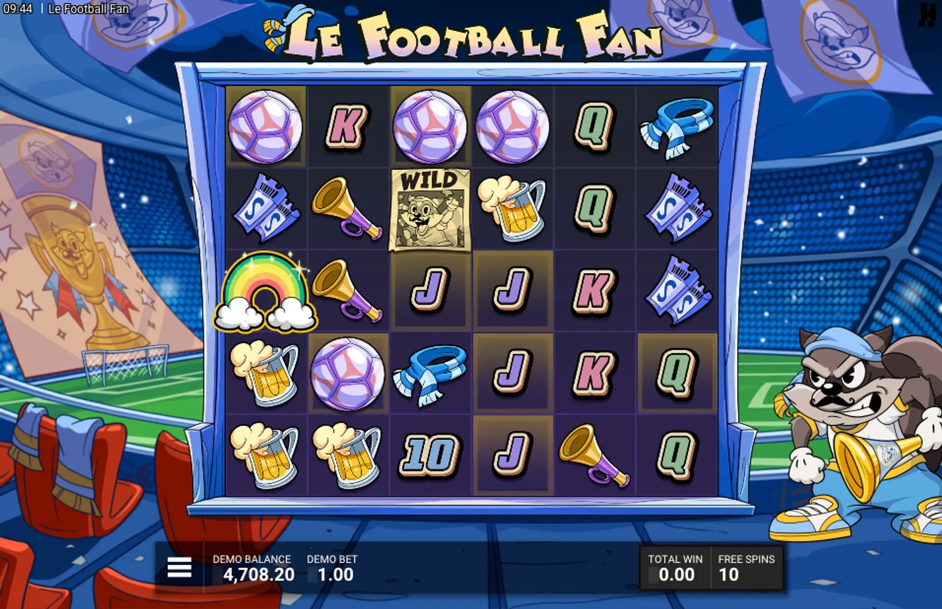 Le Football Fan Slot Graphics