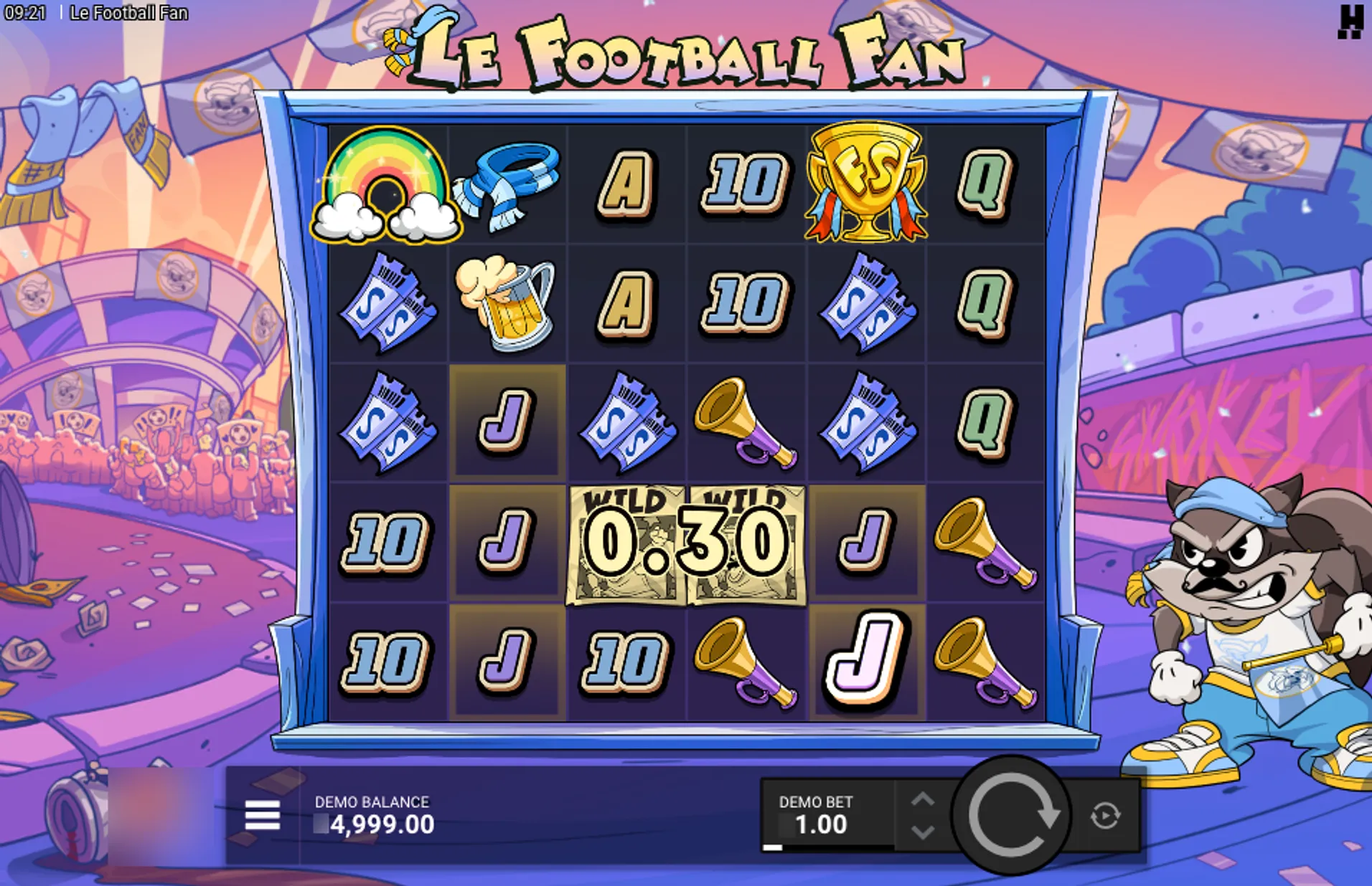 Le Football Fan Slot Cluster Pays