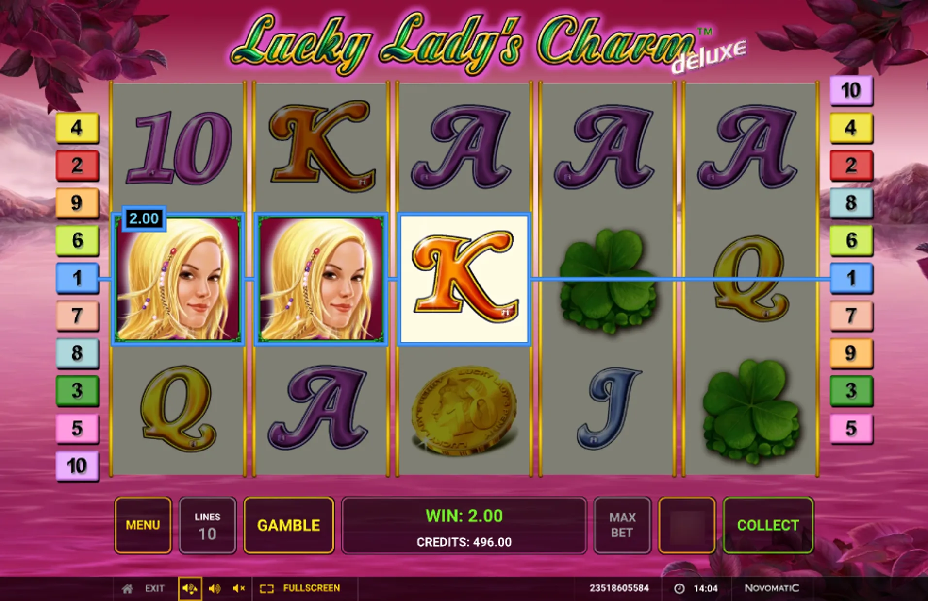 Lucky Lady's Charm Deluxe Slot Wild Symbol