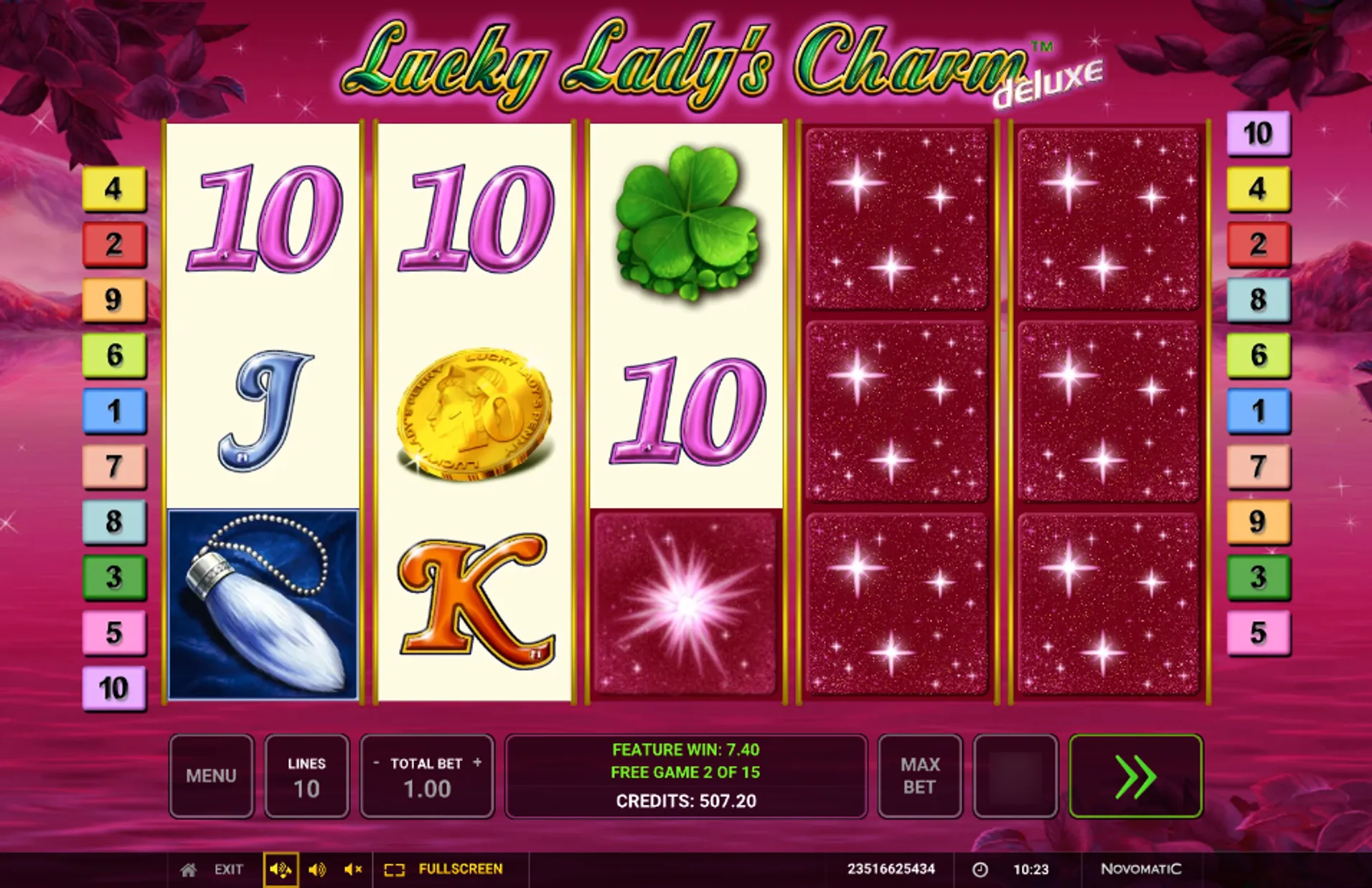 Lucky Lady's Charm Deluxe Slot Free Spins