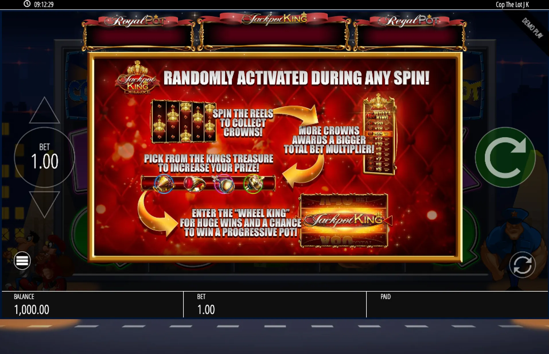 Cop the Lot Slot Jackpot King