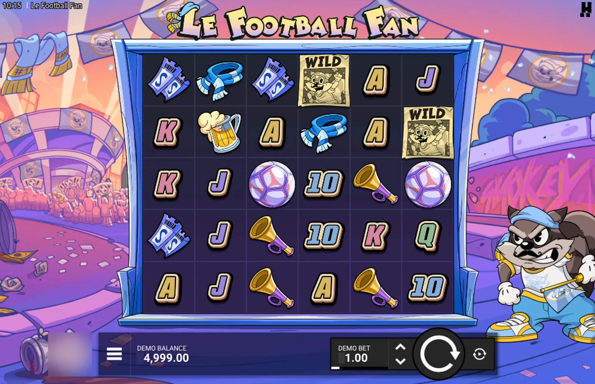 Le Football Fan Slot Theme