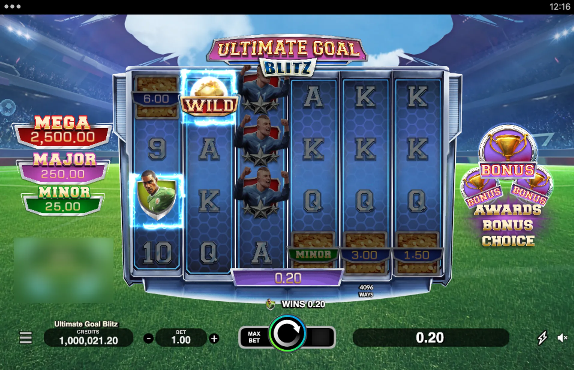 Ultimate Goal Blitz Slot Wild Symbols