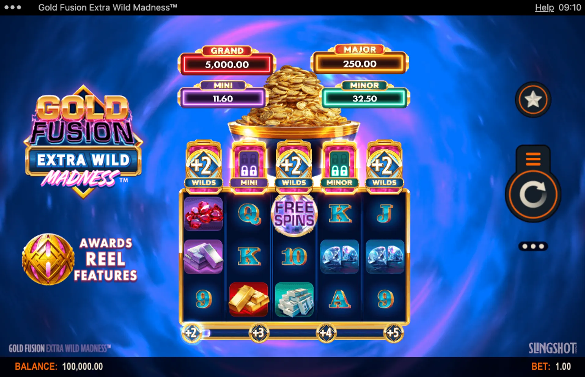 Gold Fusion Extra Wild Madness Slot Theme