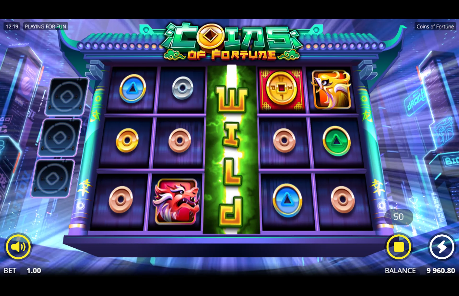 Coins of Fortune Slot Graphics