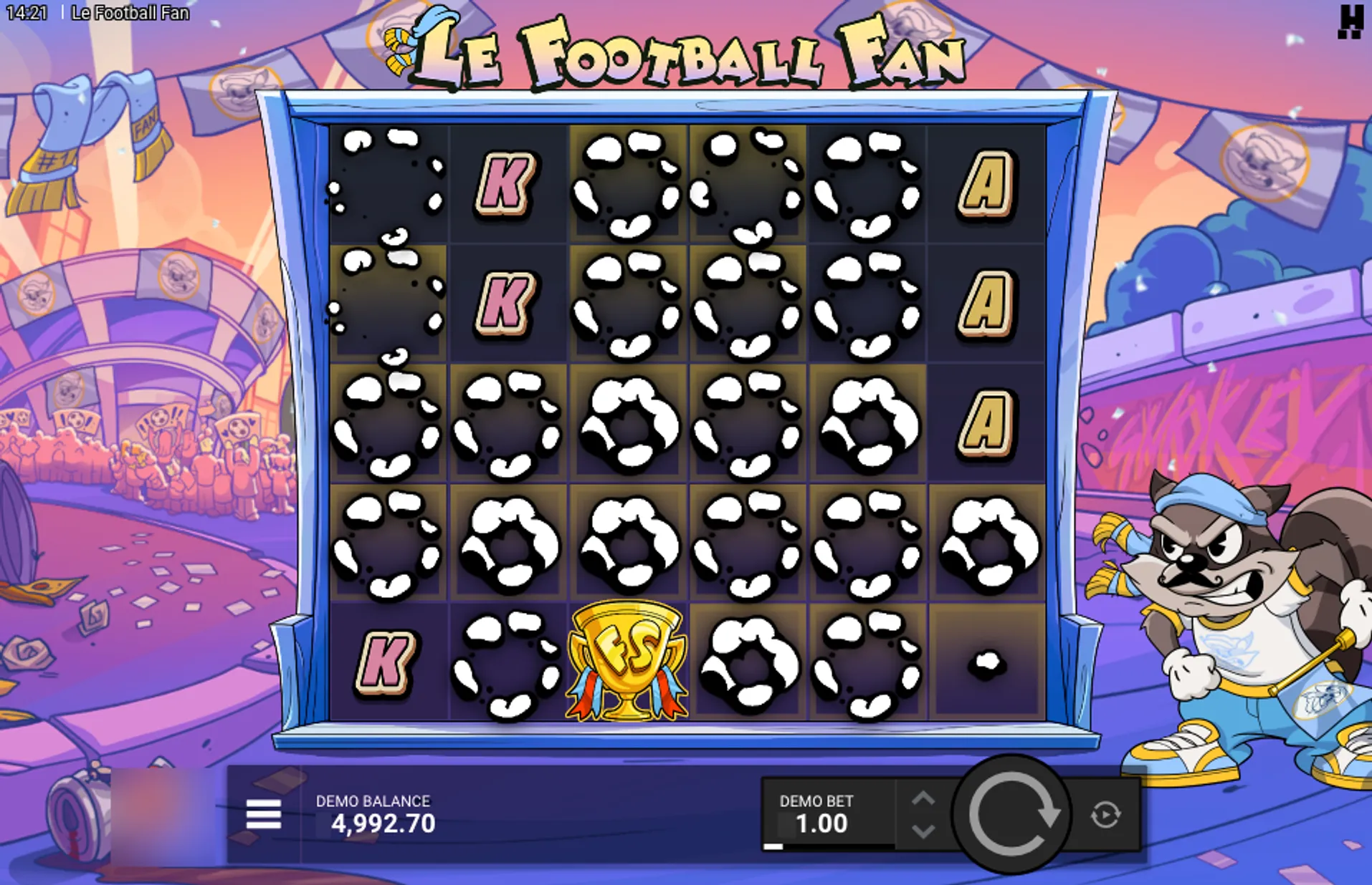 Le Football Fan Slot Testing