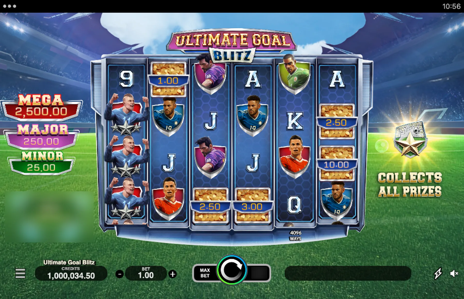 Ultimate Goal Blitz Slot Theme