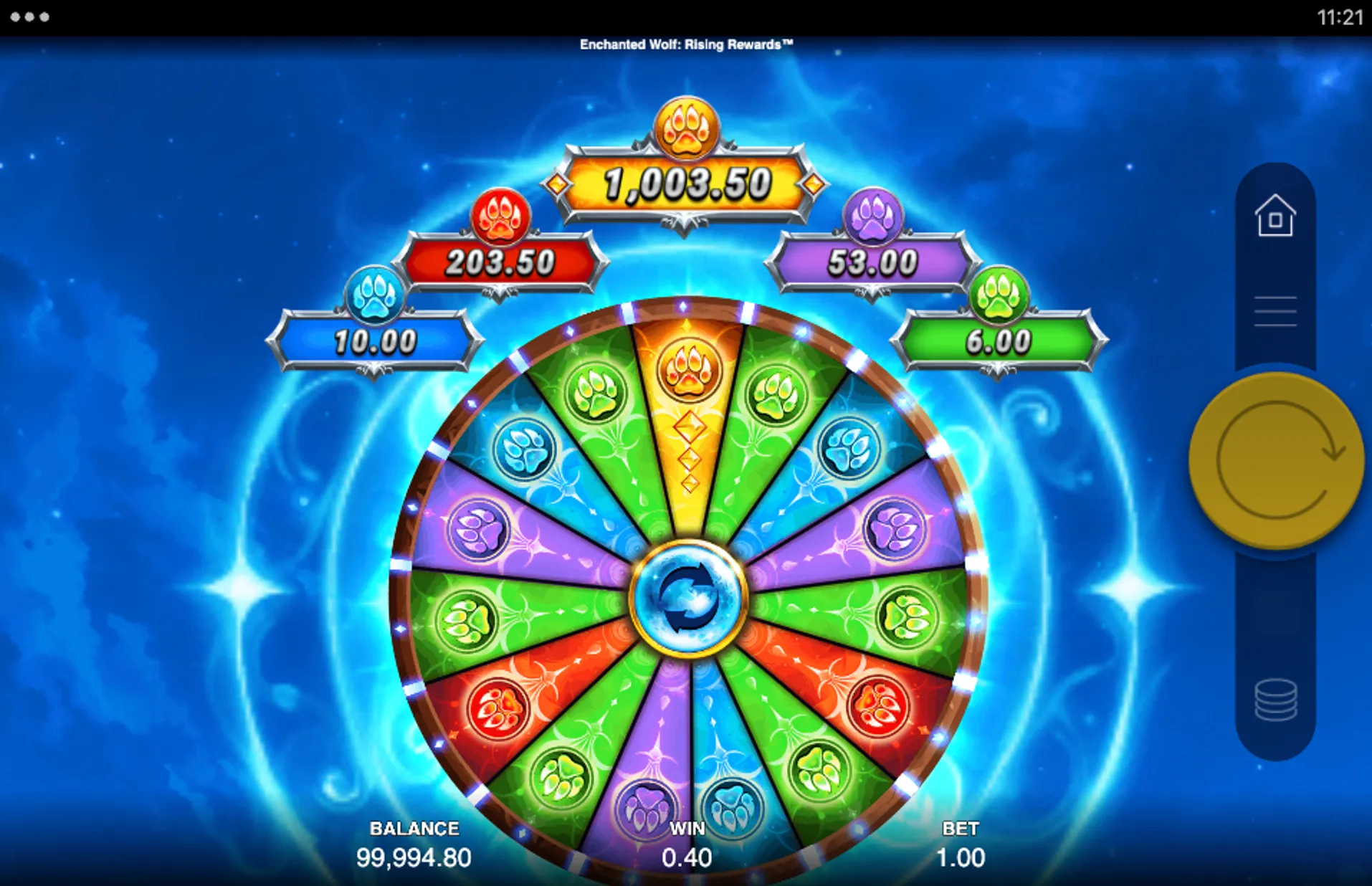 Enchanted Wolf Rising Rewards Slot Jackpot Wheel