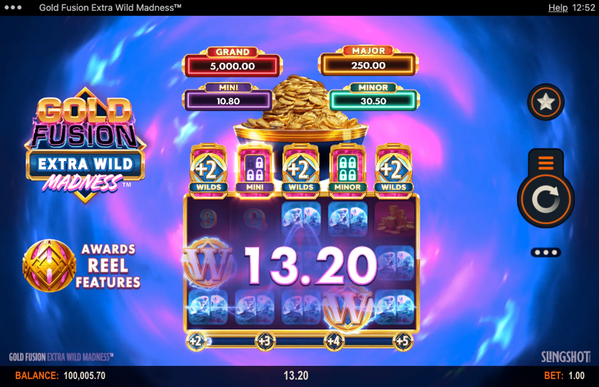 Gold Fusion Extra Wild Madness Slot Testing