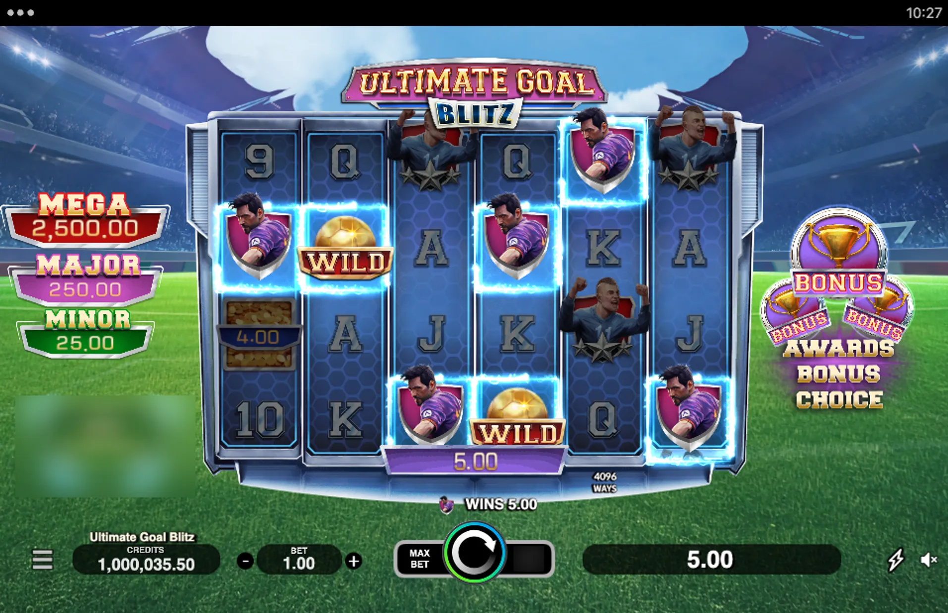 Ultimate Goal Blitz Slot Testing