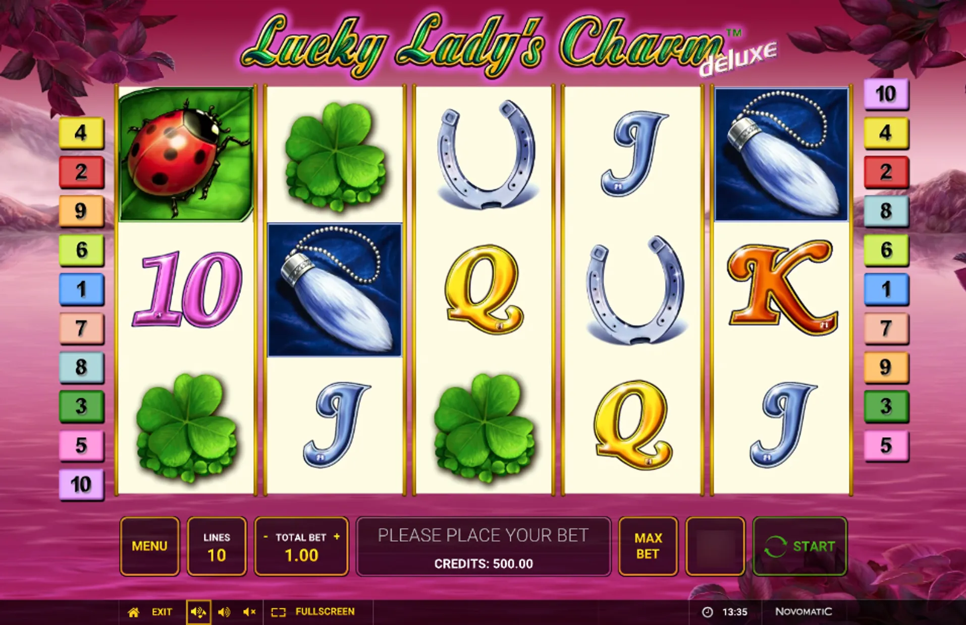 Lucky Lady's Charm Deluxe Slot Graphics