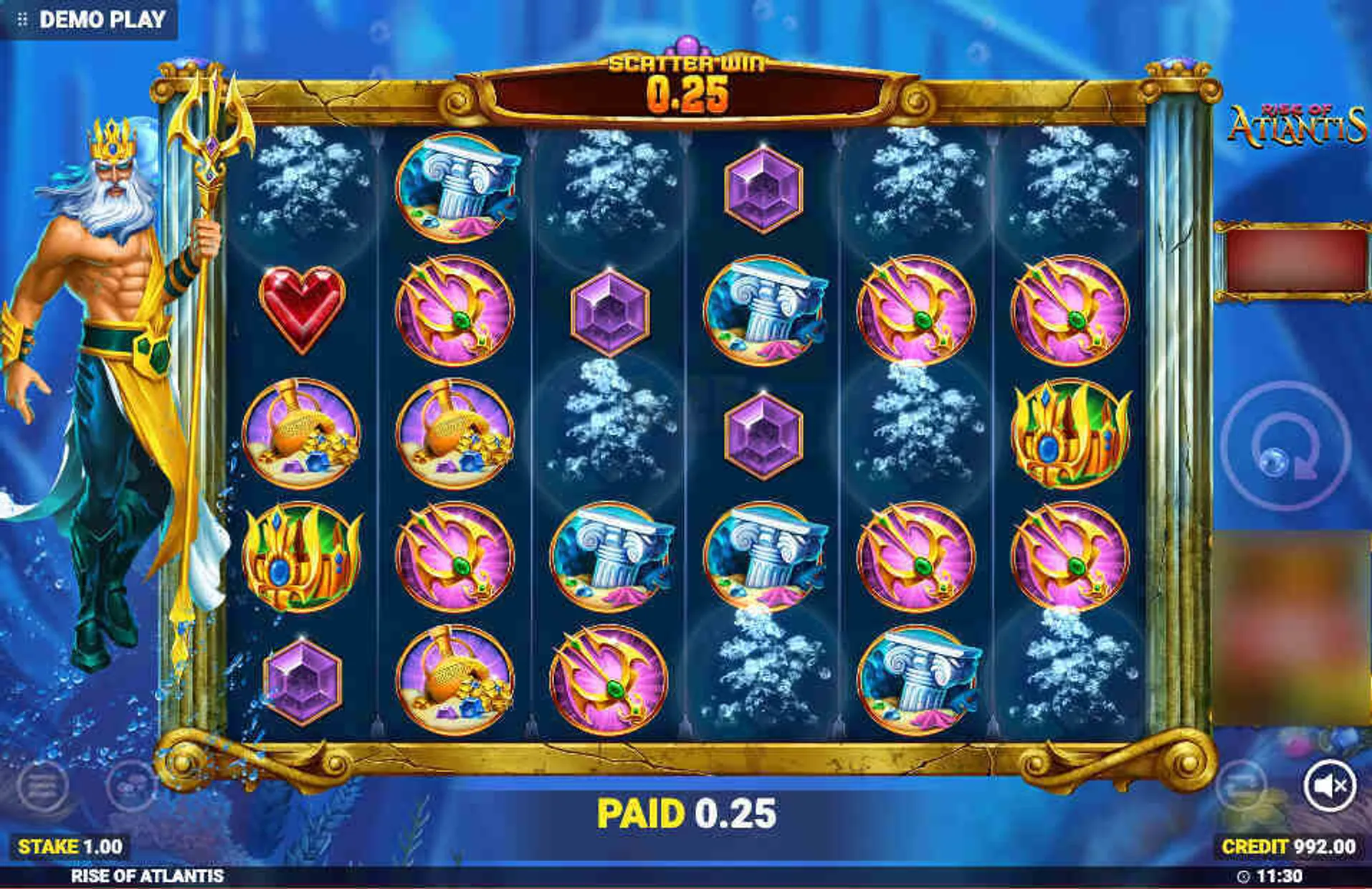 Rise of Atlantis Slot Tumble Feature