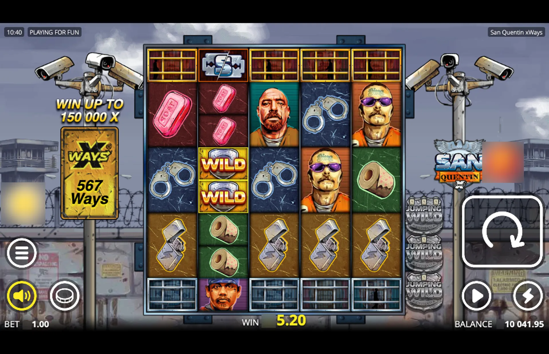 San Quentin Slot Razor Split