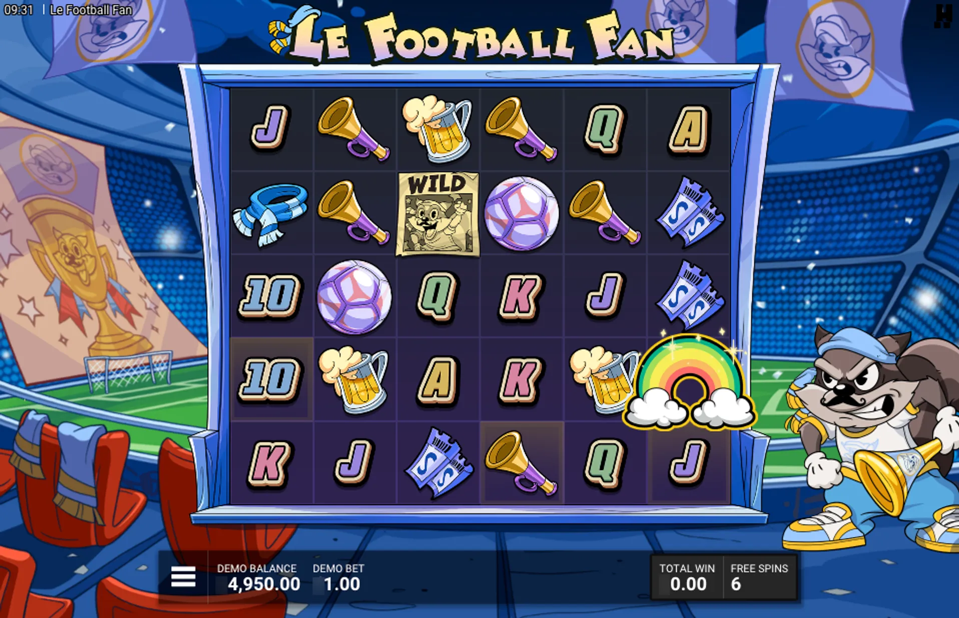 Le Football Fan Slot Luck of The Fan Spins