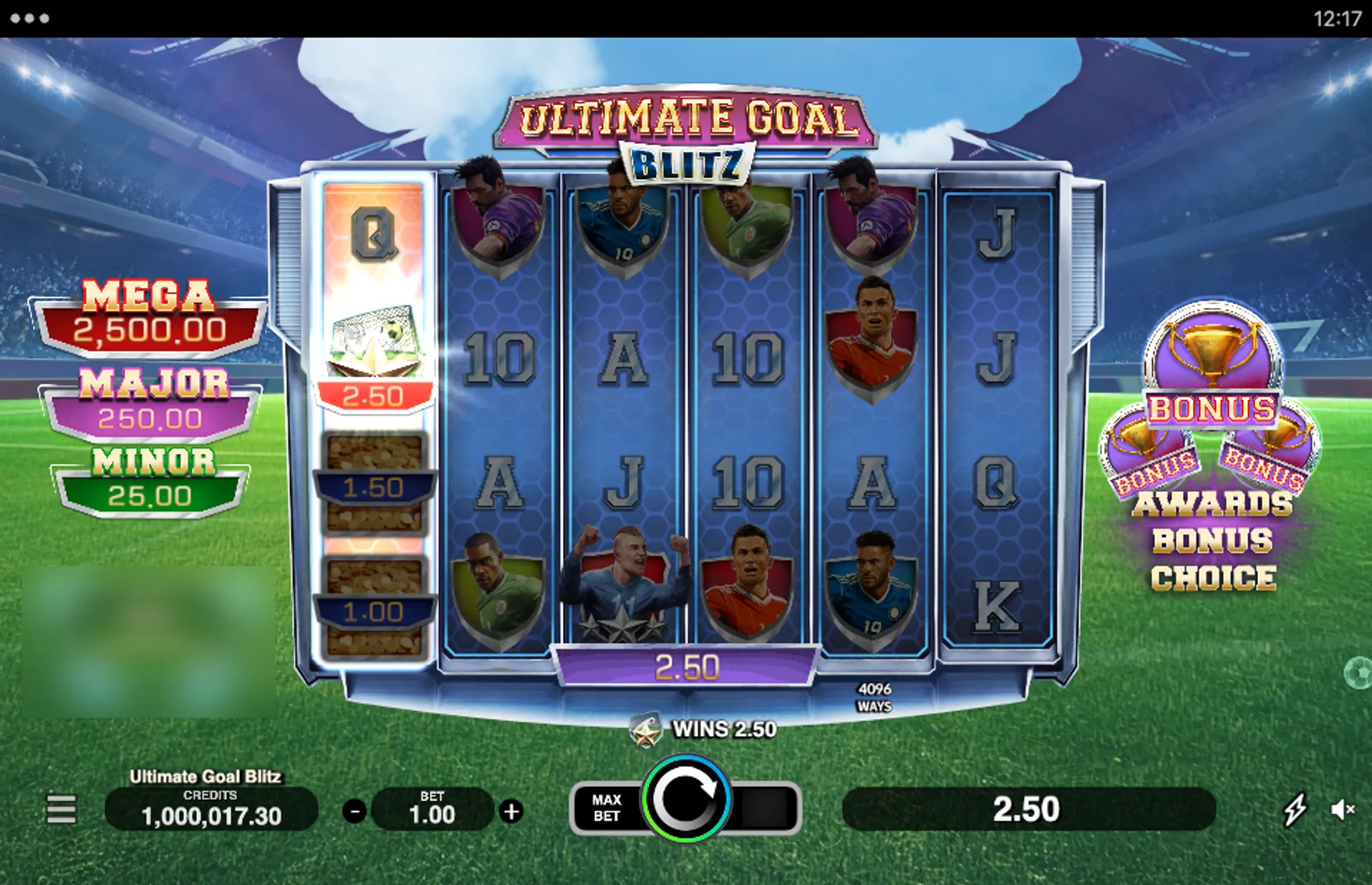 Ultimate Goal Blitz Slot Collect Symbols