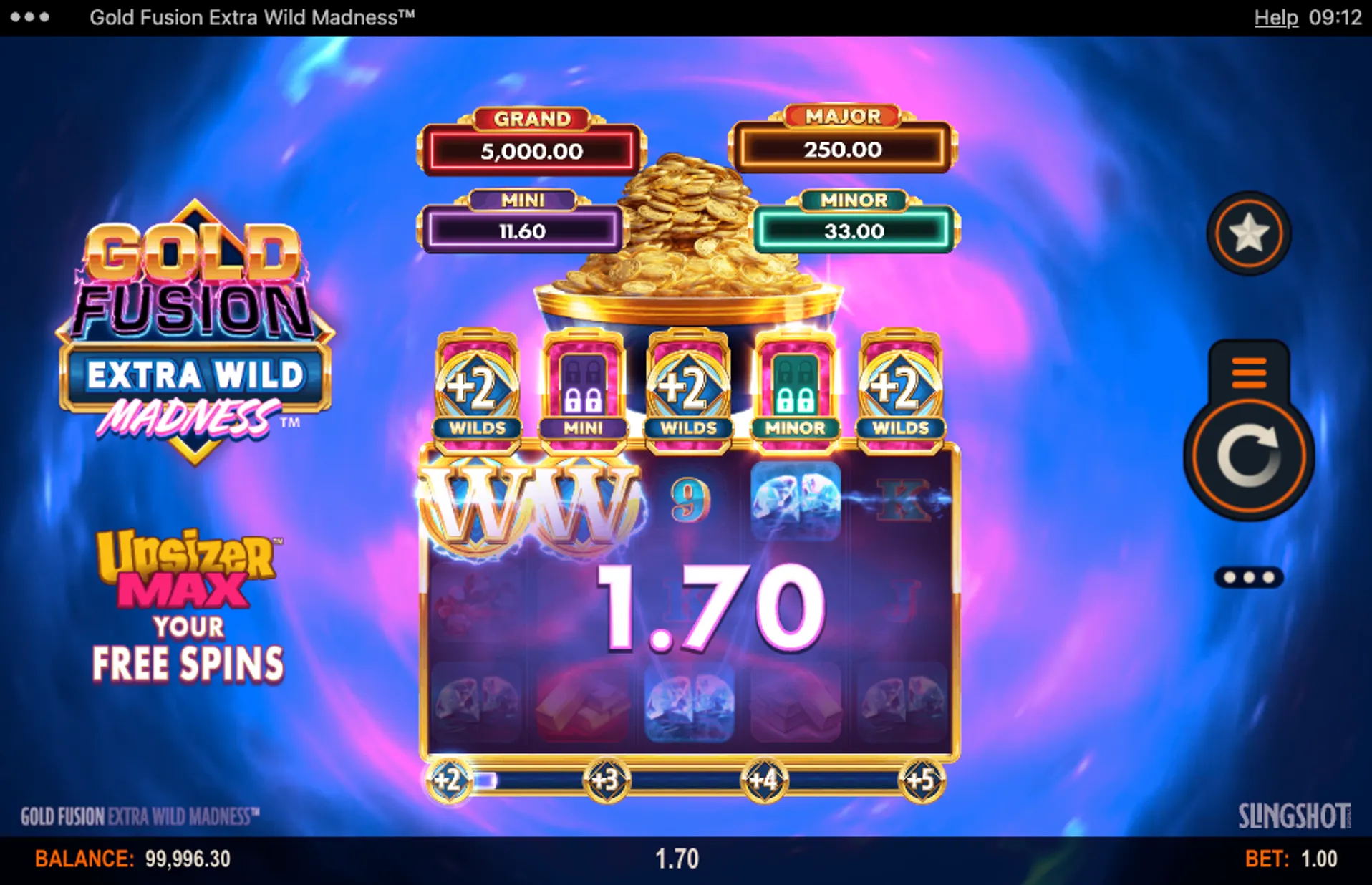 Gold Fusion Extra Wild Madness Slot Wild Symbols